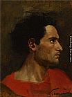 Henryk Hector Siemiradzki Canvas Paintings - Man in Profile
